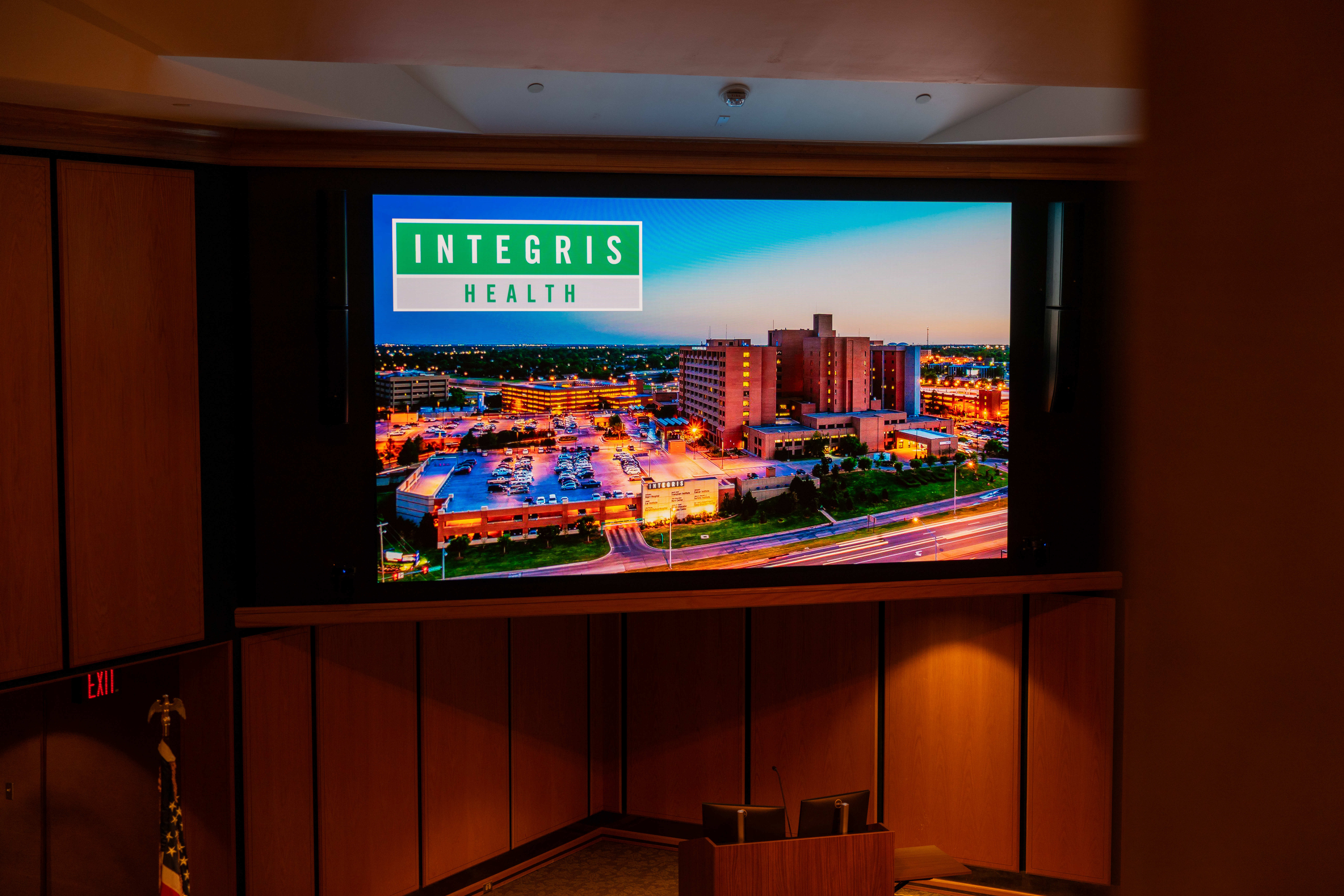 INTEGRIS Main Baptist Auditorium seating and LED