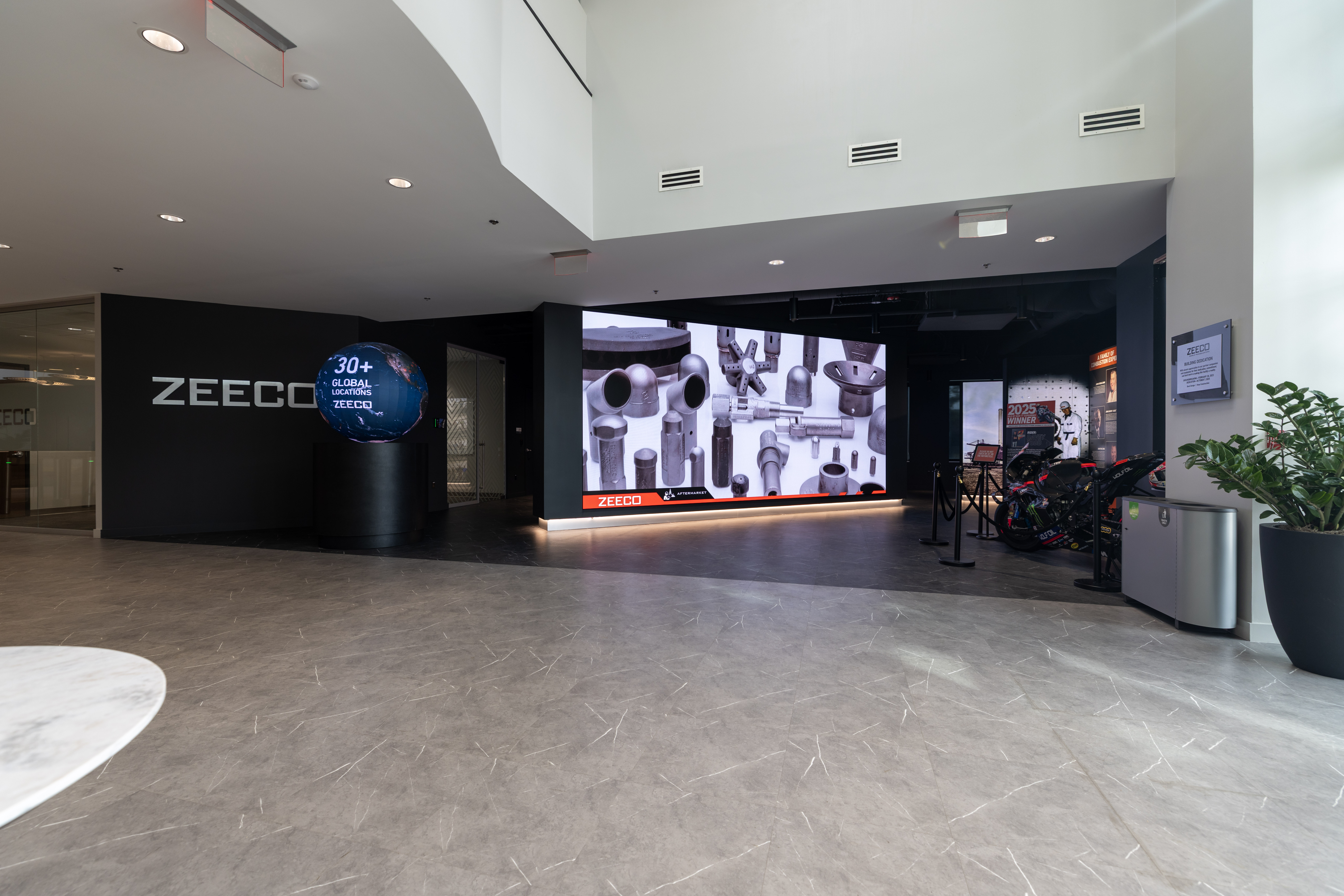 Zeeco LED wall in training and museum space